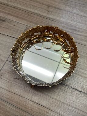Vintage MCM Vanity Mirror Lipstick holder